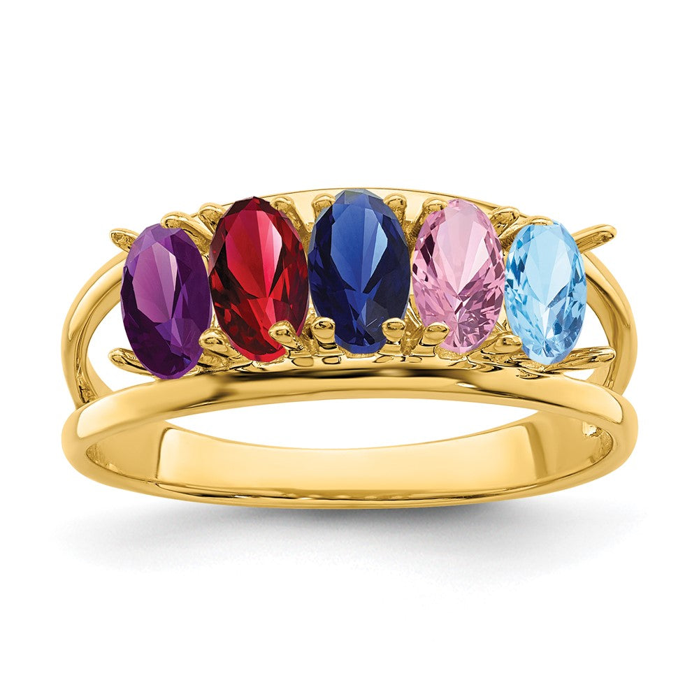 14k Synthetic Family Jewelry Ring - 61