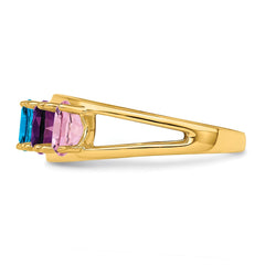 14k Synthetic Family Jewelry Ring - 62
