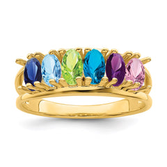 14k Synthetic Family Jewelry Ring - 62