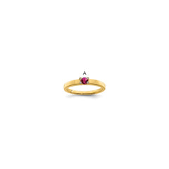 14K Family Jewelry Genuine Stone & Diamond Set Ring - 16