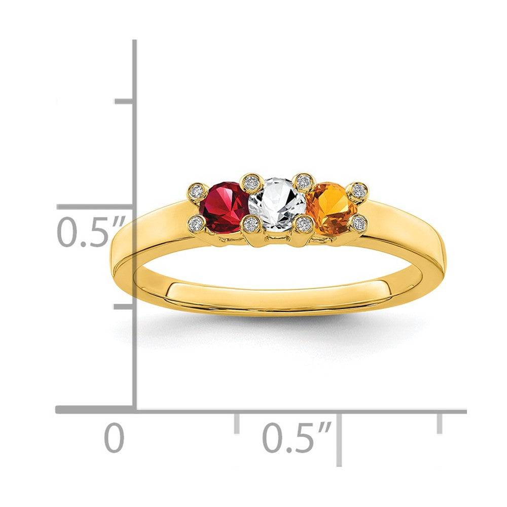 14K Family Jewelry Diamond Semi-Set Ring - 15