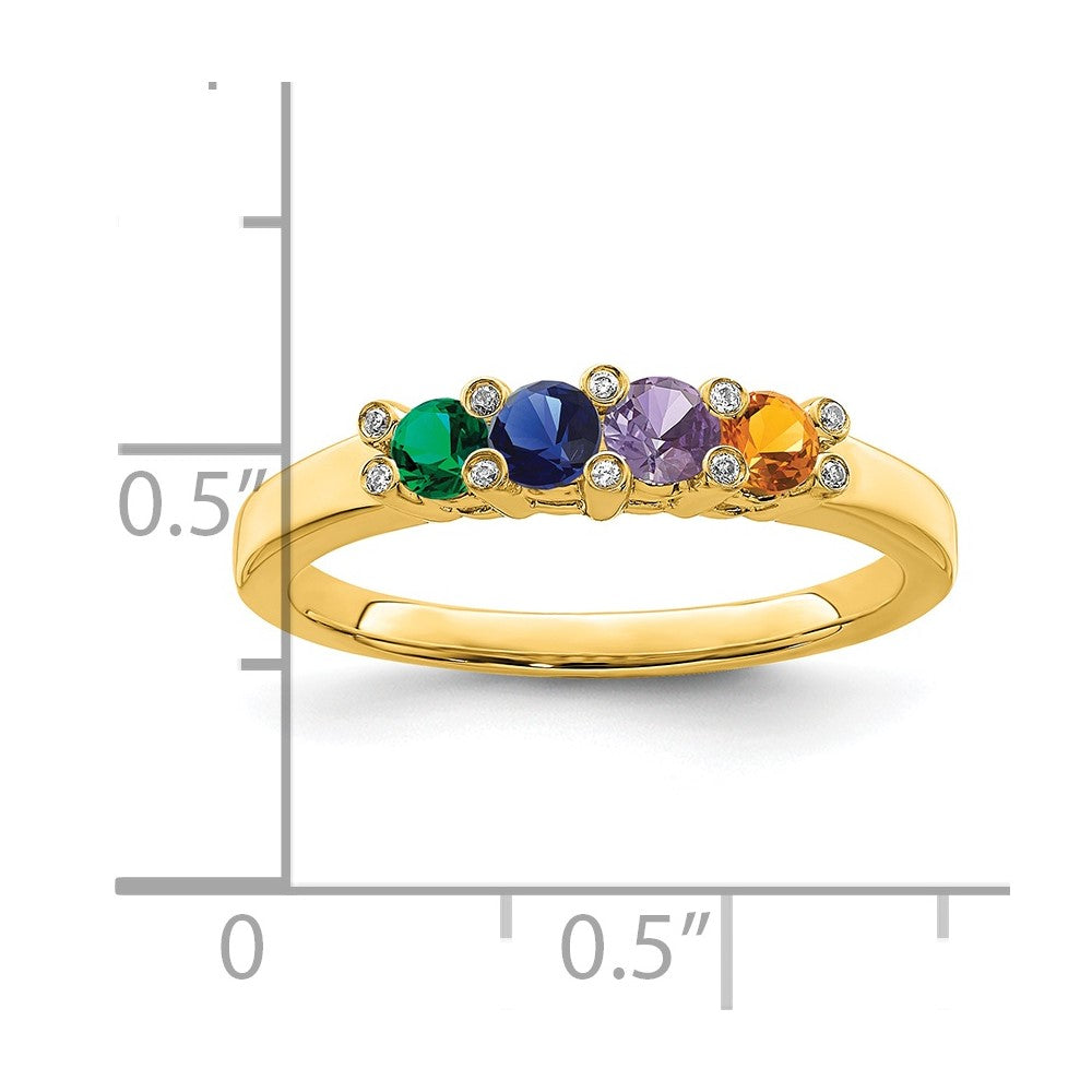14K Family Jewelry Diamond Semi-Set Ring - 19