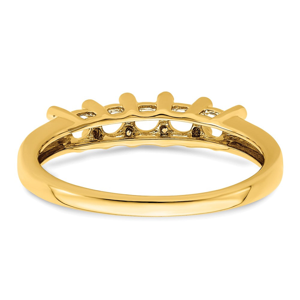 14K Family Jewelry Synthetic Stone & Diamond Set Ring - 15