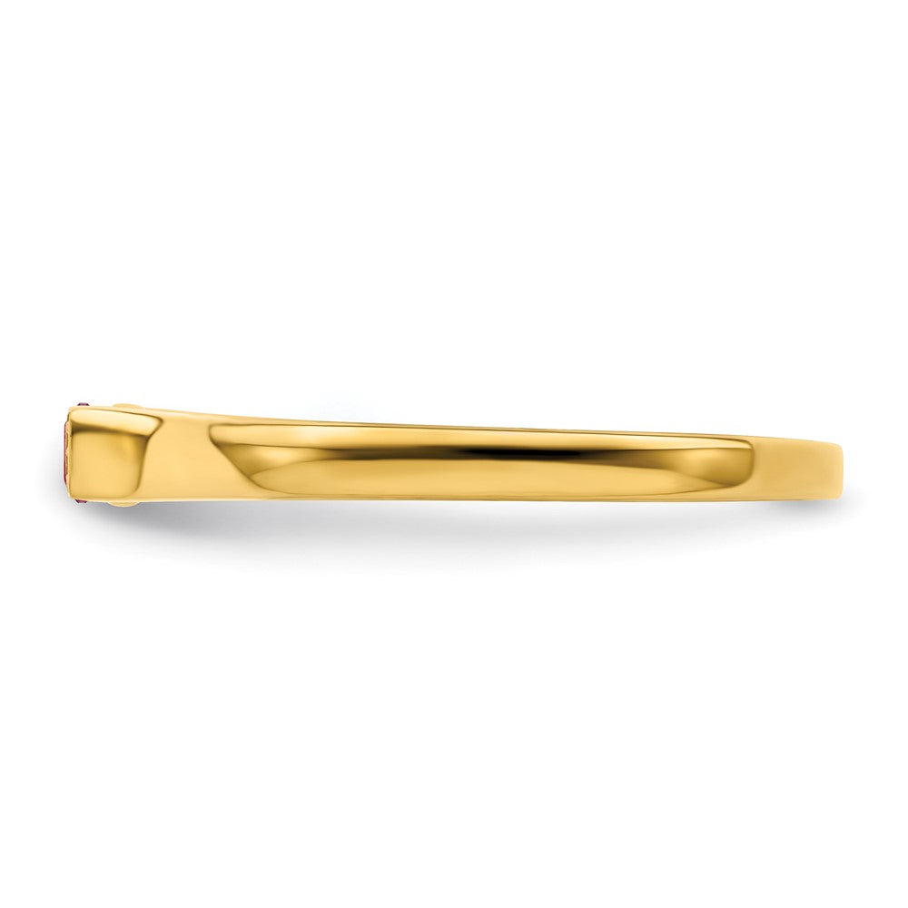 14K Family Jewelry Genuine Stone & Diamond Set Ring - 14