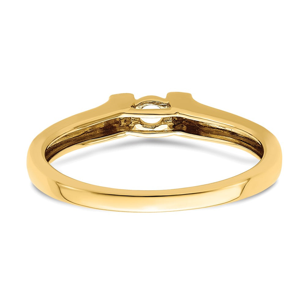 14K Family Jewelry Synthetic Stone & Diamond Set Ring - 11