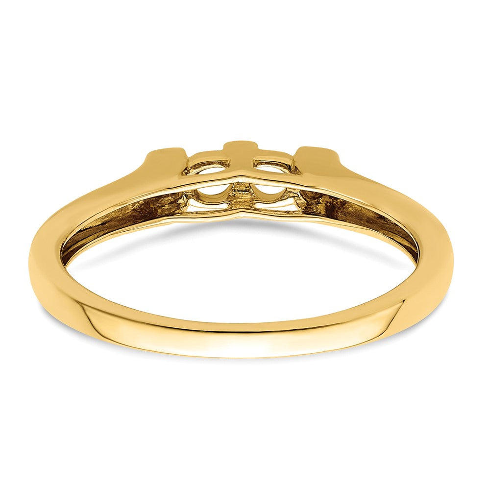 14K Family Jewelry Synthetic Stone & Diamond Set Ring - 9
