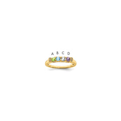 14K Family Jewelry Genuine Stone & Diamond Set Ring - 21