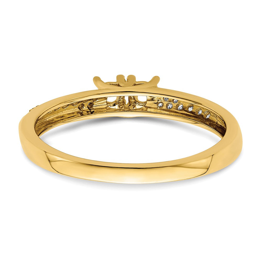 14K Family Jewelry Genuine Stone & Diamond Set Ring - 3