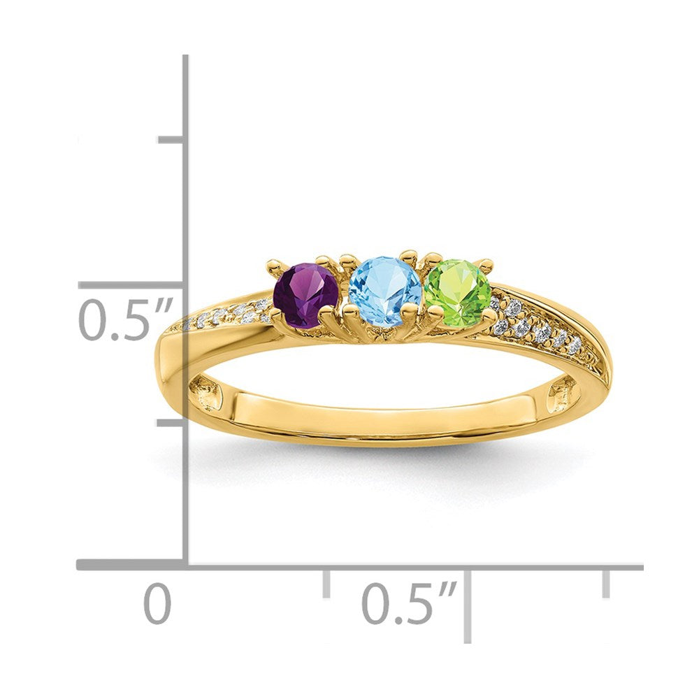 14K Family Jewelry Diamond Semi-Set Ring - 14