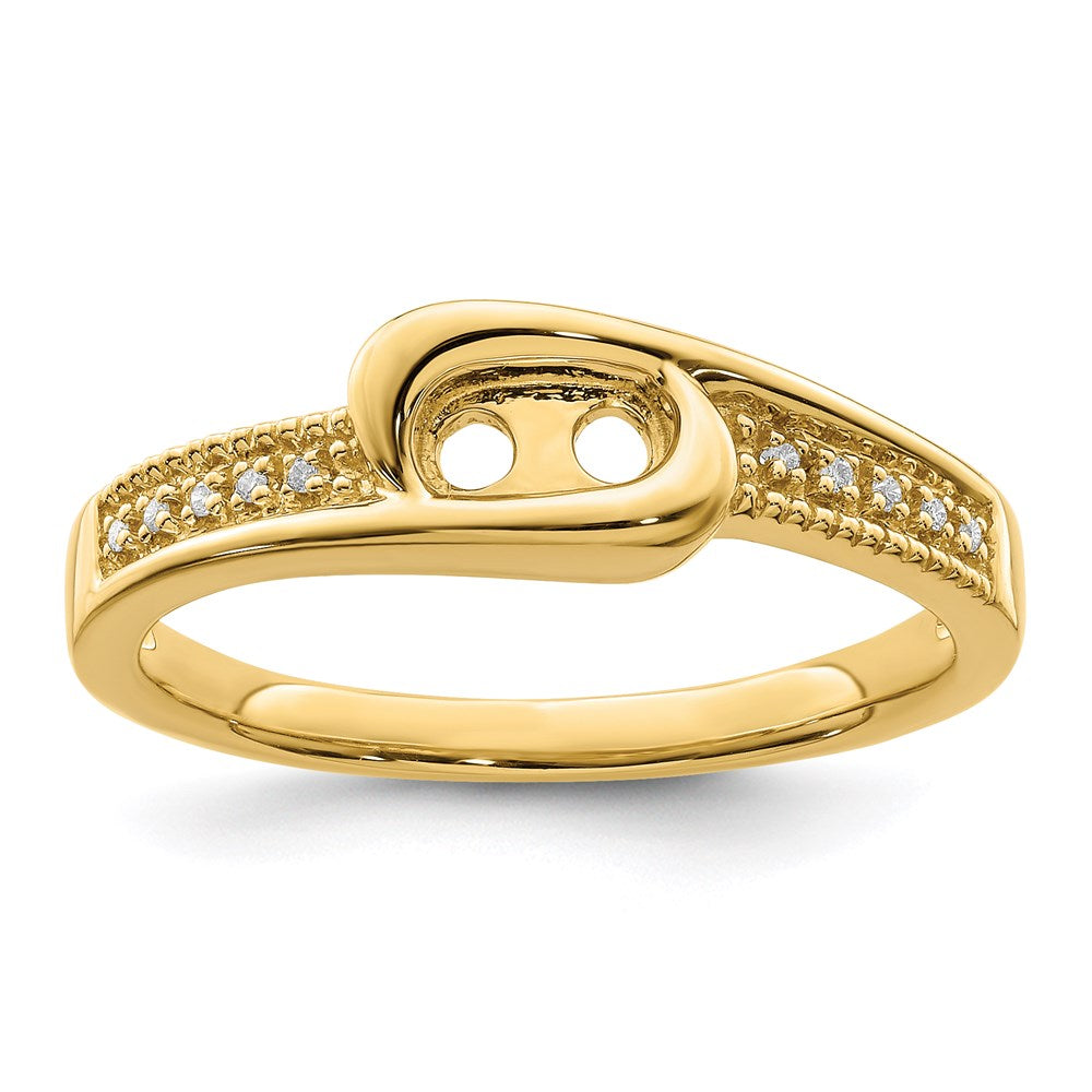 14K Family Jewelry Genuine Stone & Diamond Set Ring - 20