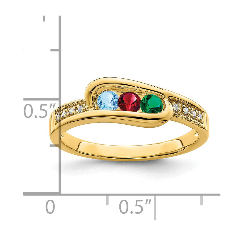 14K Family Jewelry Diamond Semi-Set Ring - 18
