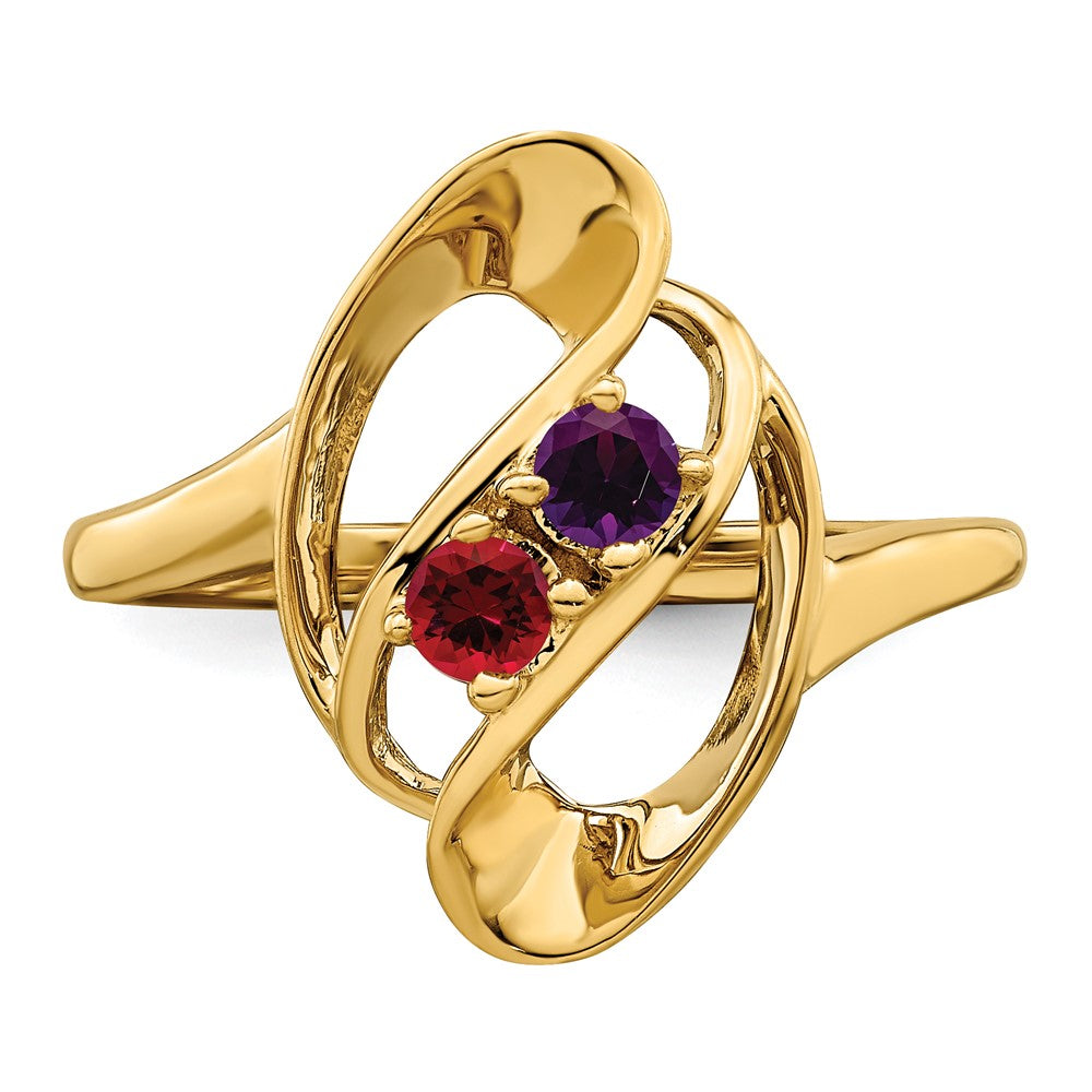 14k Synthetic Family Jewelry Ring - 47
