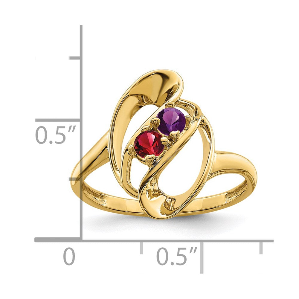 14k Synthetic Family Jewelry Ring - 47