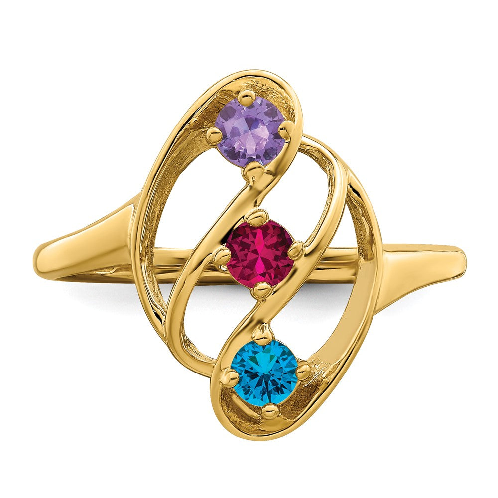 14k Synthetic Family Jewelry Ring - 70
