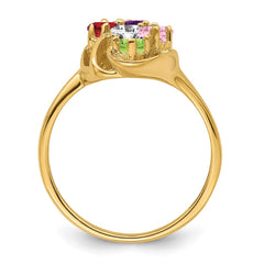 14k Synthetic Family Jewelry Ring - 78