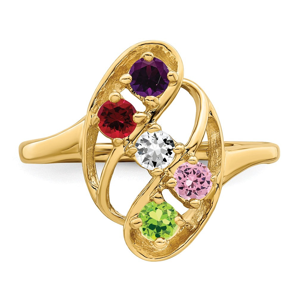 14k Synthetic Family Jewelry Ring - 78