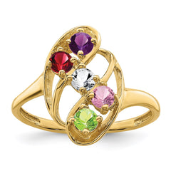 14k Synthetic Family Jewelry Ring - 78