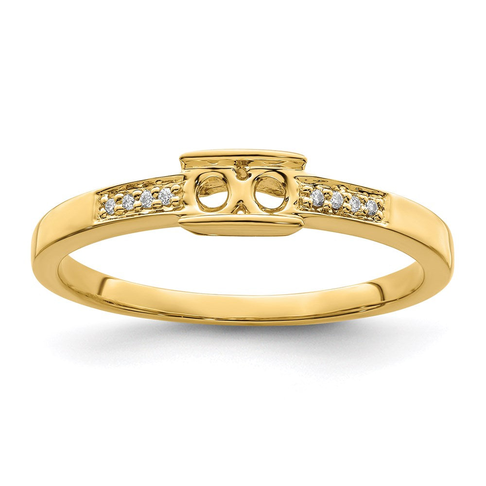14K Family Jewelry Genuine Stone & Diamond Set Ring - 29