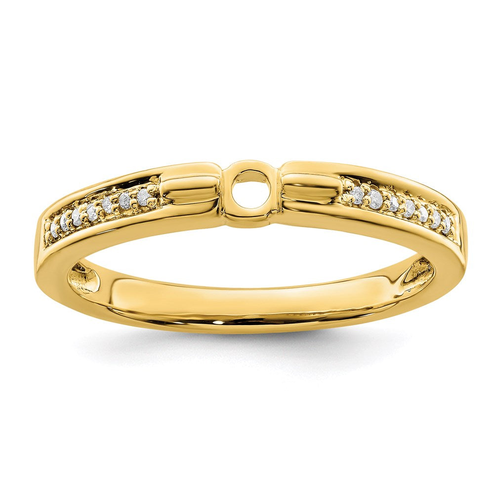 14K Family Jewelry Synthetic Stone & Diamond Set Ring - 28