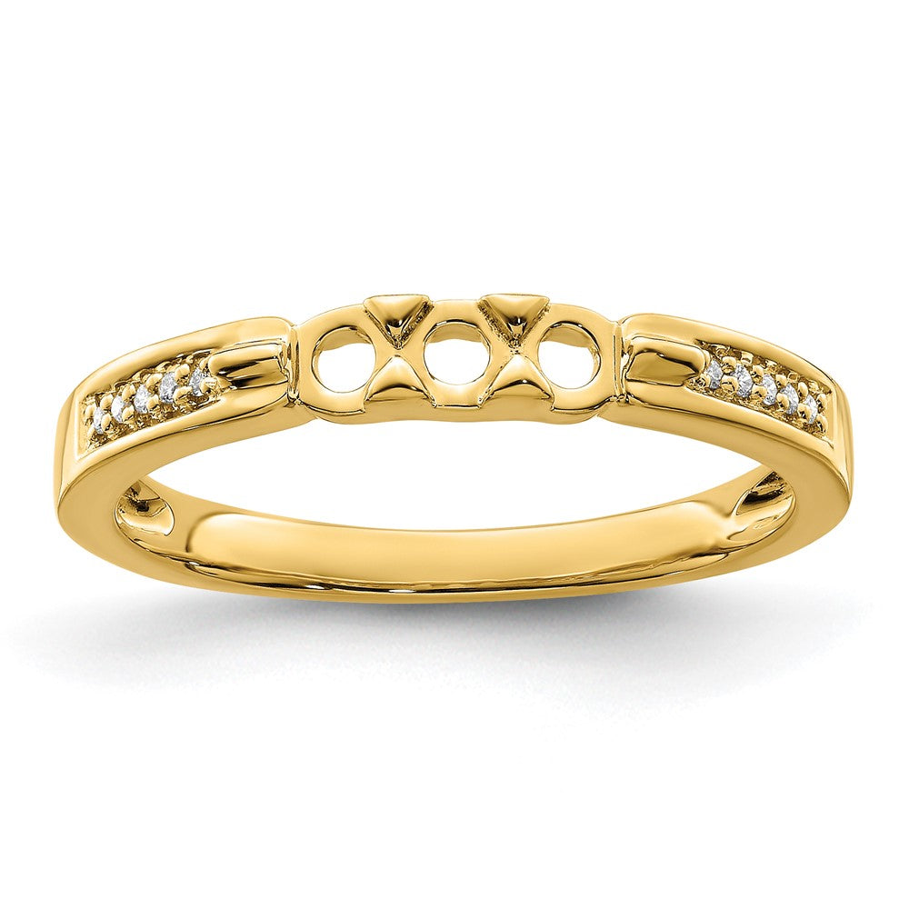 14K Family Jewelry Genuine Stone & Diamond Set Ring - 28