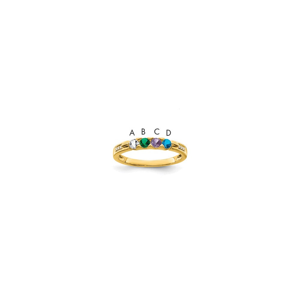 14K Family Jewelry Diamond Semi-Set Ring - 7