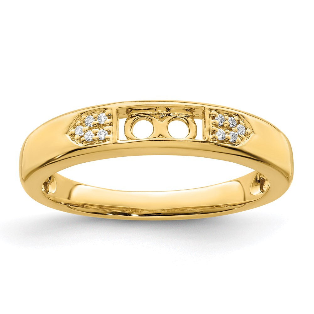 14K Family Jewelry Genuine Stone & Diamond Set Ring - 10