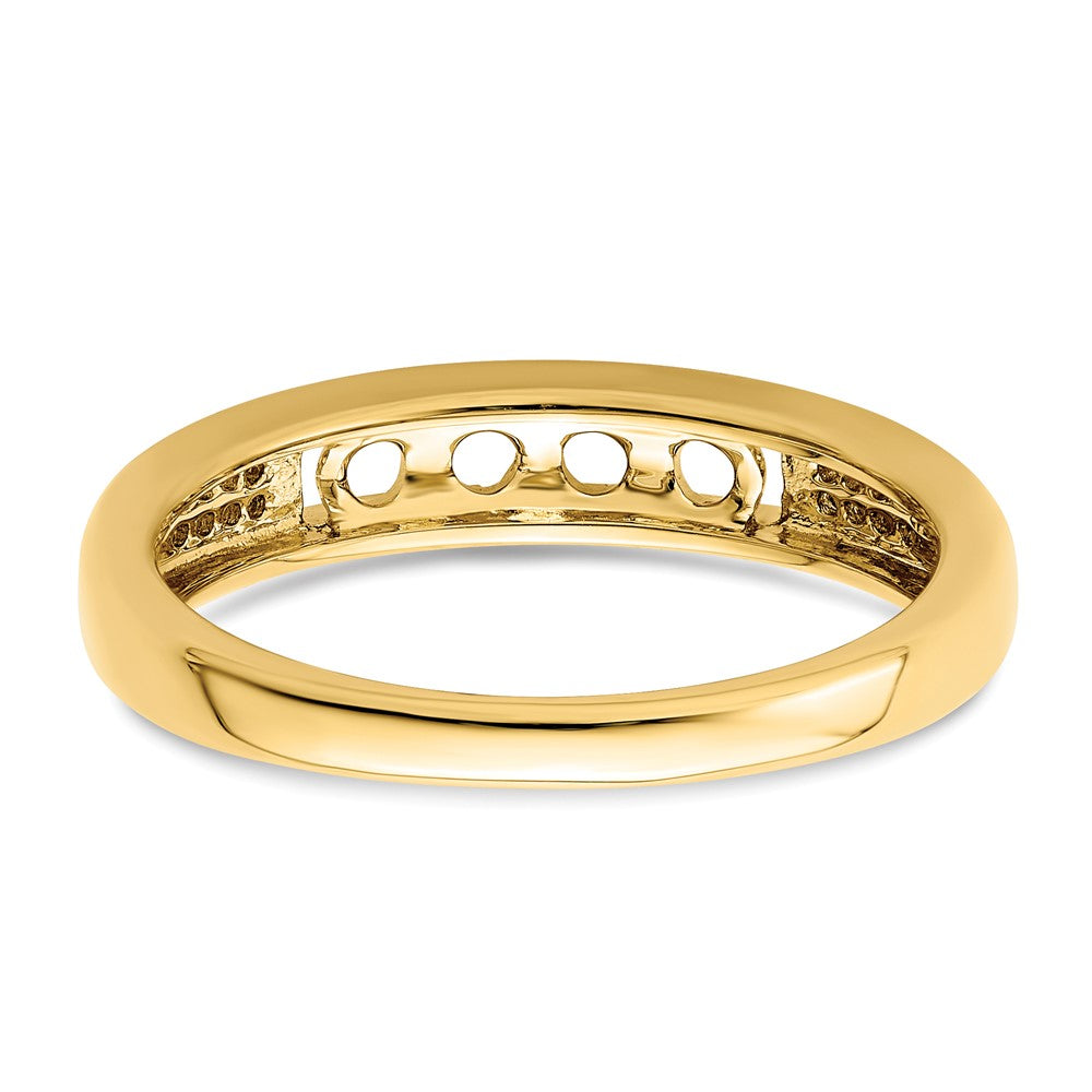 14K Family Jewelry Genuine Stone & Diamond Set Ring - 26