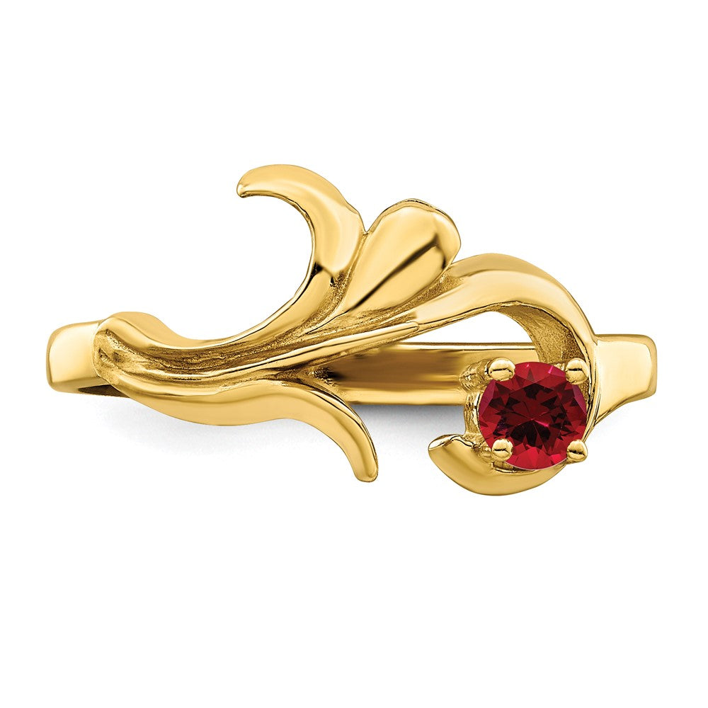 14k 3mm Synthetic Family Jewelry Ring - 5