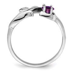 Sterling Silver Rhodium-plated Family Jewelry Ring - 113