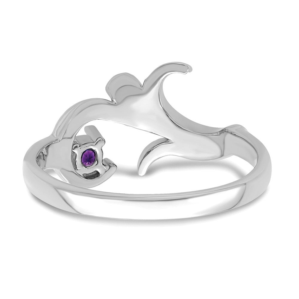 Sterling Silver Rhodium-plated Family Jewelry Ring - 113