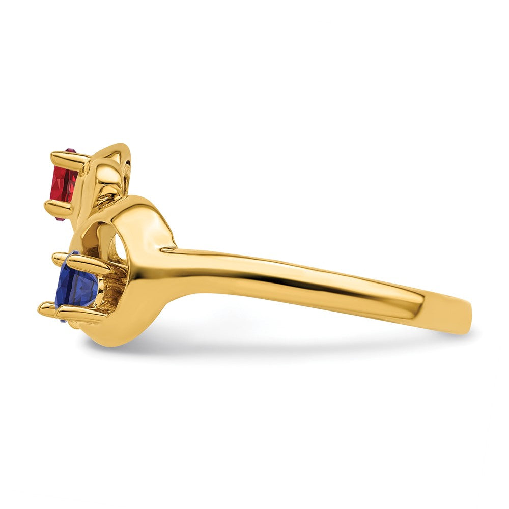 14k Synthetic Family Jewelry Ring - 106