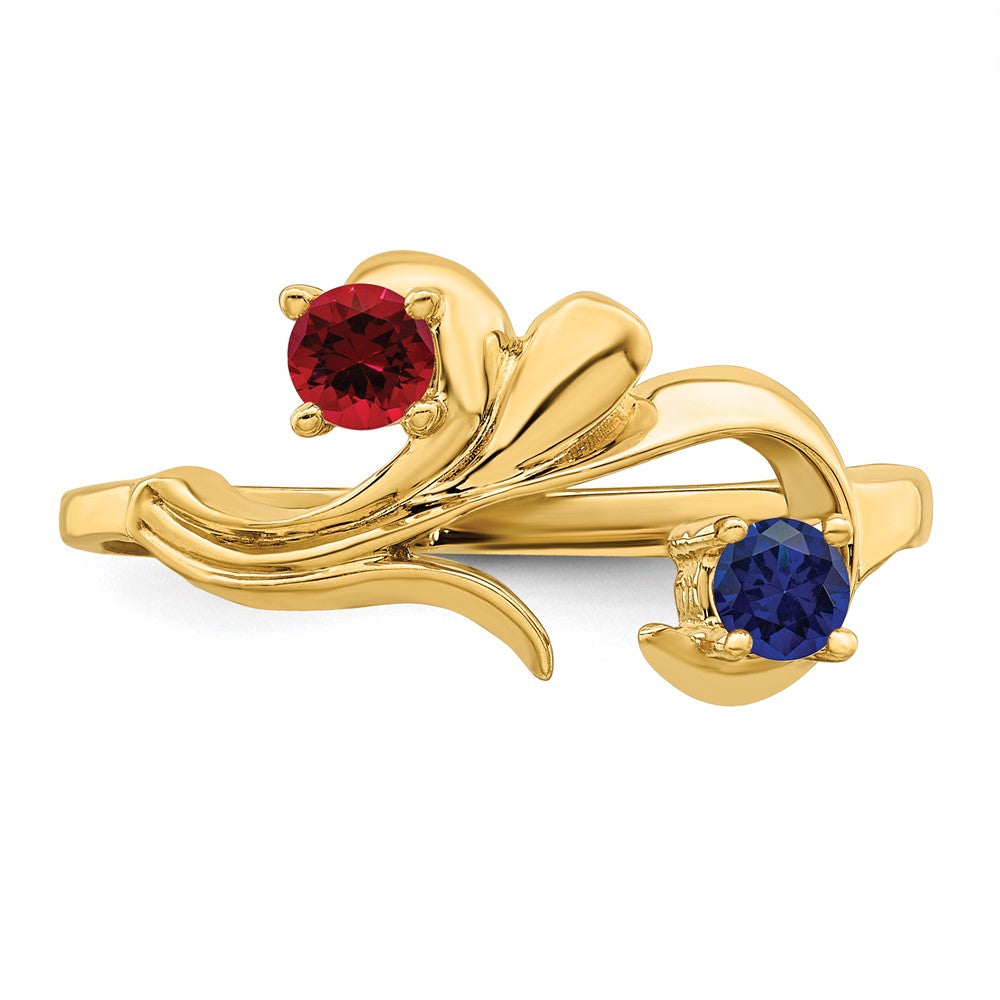 14k Synthetic Family Jewelry Ring - 106
