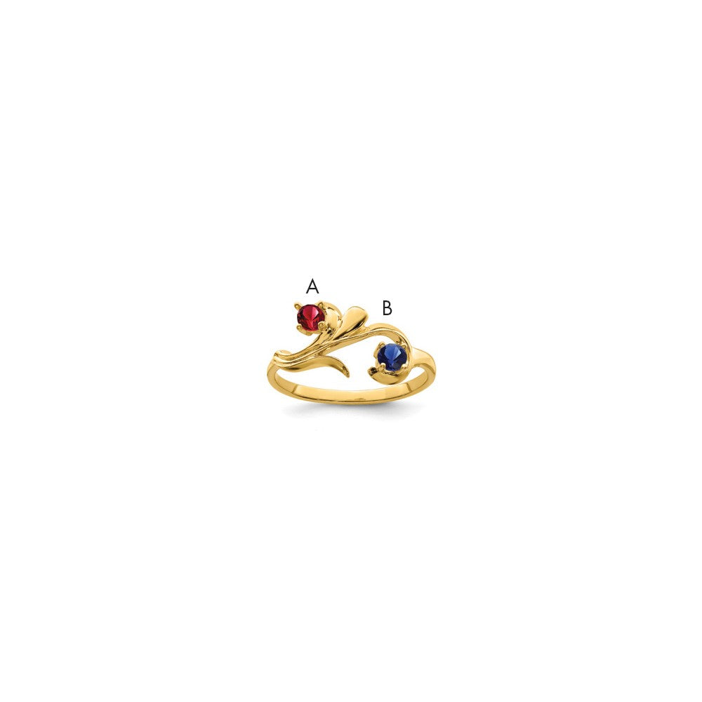 14k Synthetic Family Jewelry Ring - 106
