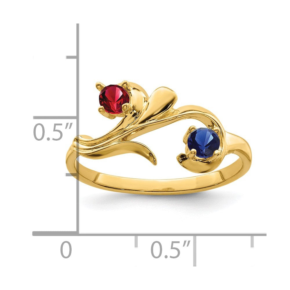 14k Synthetic Family Jewelry Ring - 106