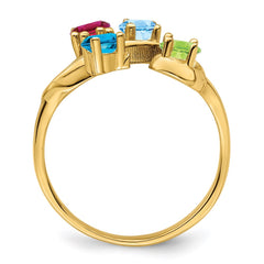 14k Synthetic Family Jewelry Ring - 111