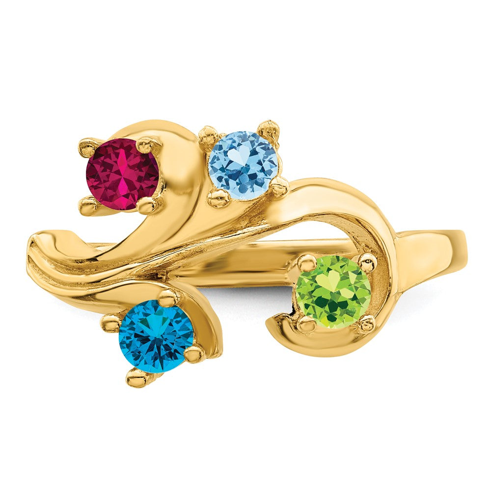 14k Synthetic Family Jewelry Ring - 111