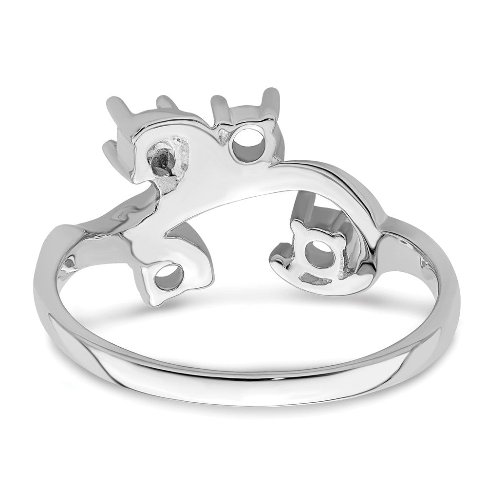 Sterling Silver Rhodium-plated Synthetic 4 Stone Mother's Ring - 88