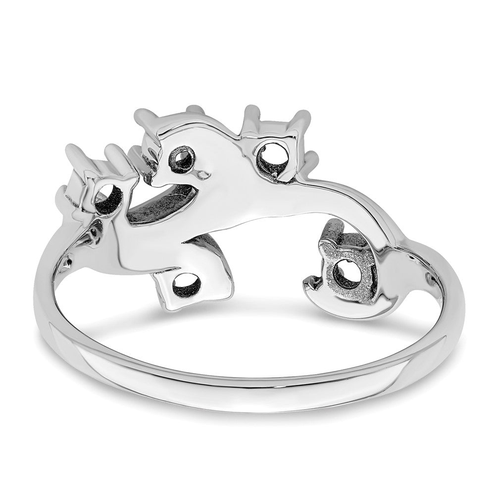 Sterling Silver Rhodium-plated Synthetic 5 Stone Mother's Ring - 73