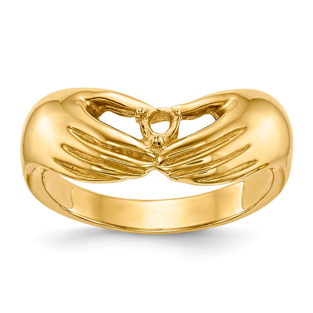 14k 1 Stone Family Ring Mounting - 2
