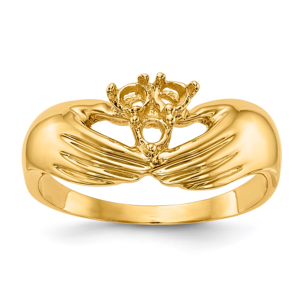 14k 3 Stone Family Ring Mounting - 2