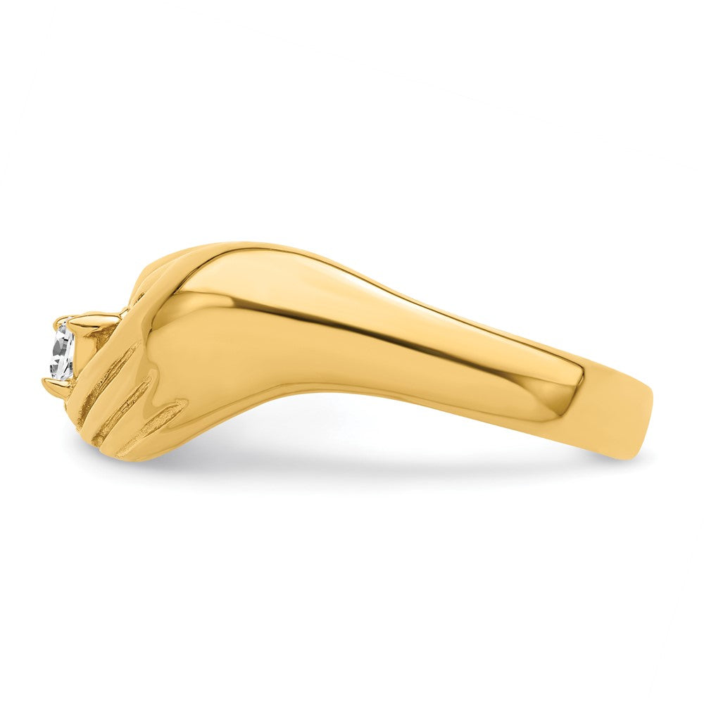 14k 1 Synthetic Stone Family Ring