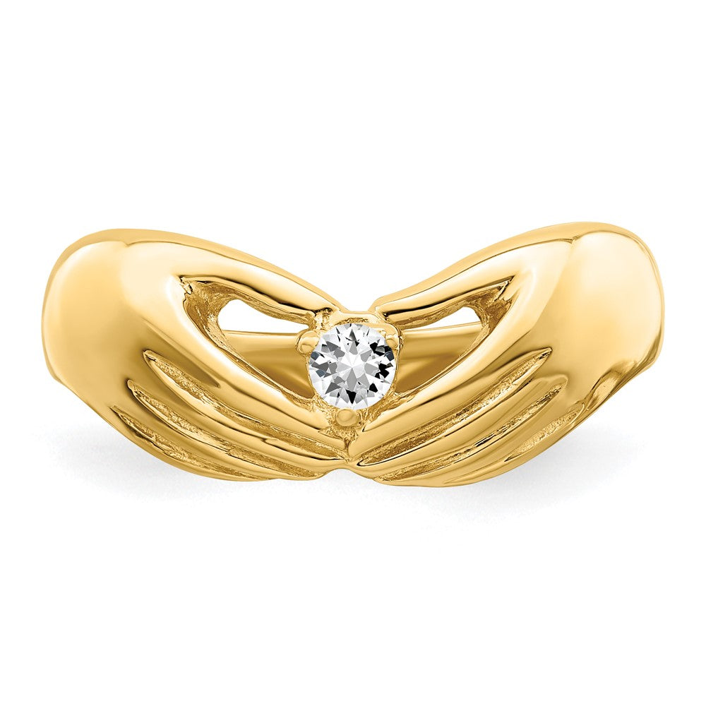14k 1 Synthetic Stone Family Ring