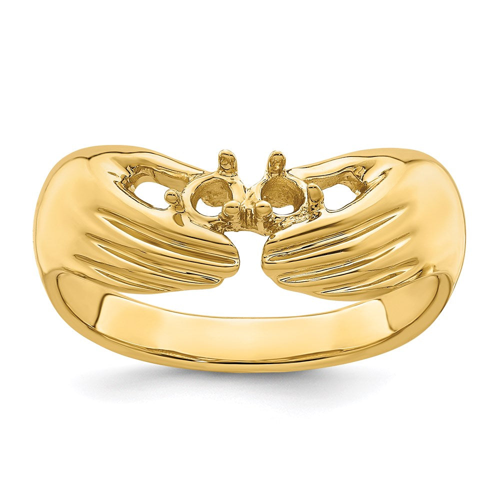 14k 2 Genuine Stone Family Ring - 2