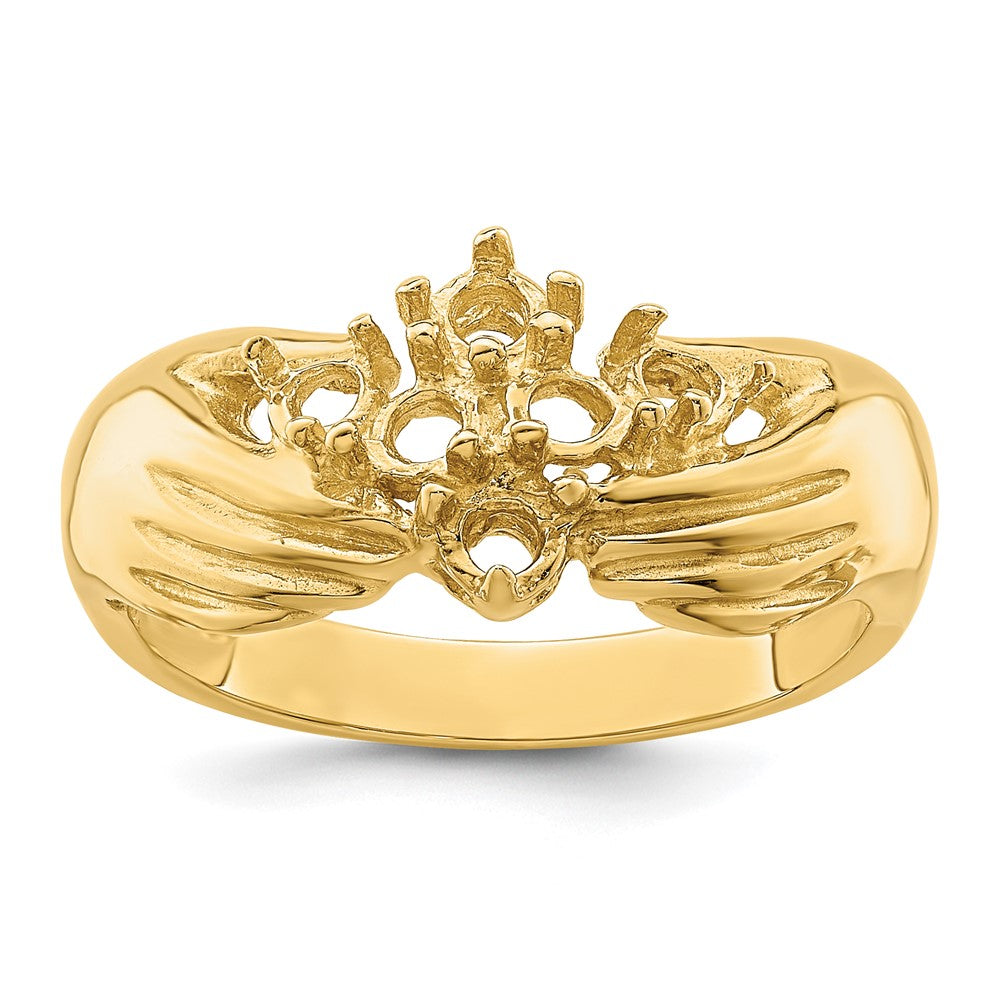 14k 6 Genuine Stone Family Ring