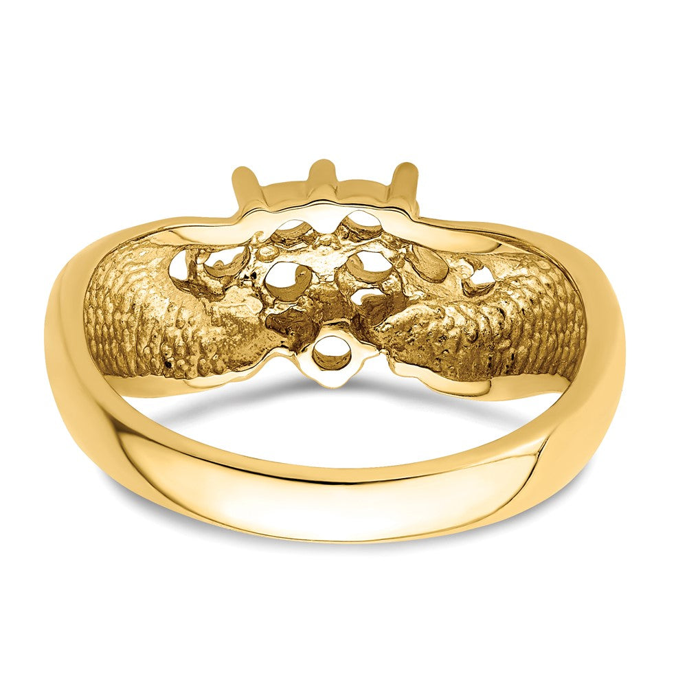 14k 7 Synthetic Stone Family Ring