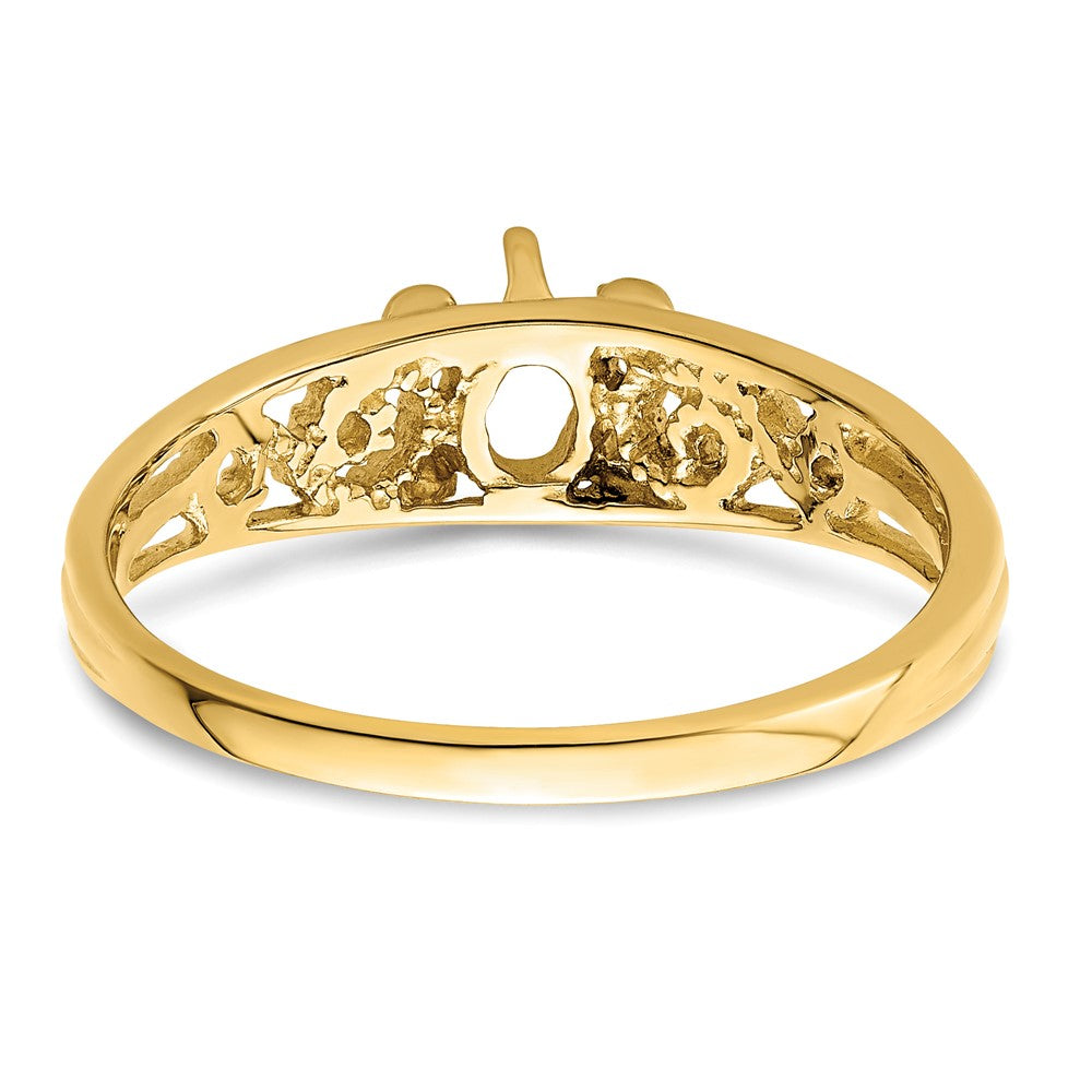 14k 1 Synthetic Stone Family Ring - 2