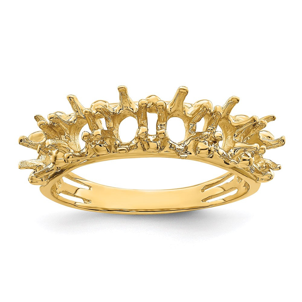 14k 6 Synthetic Stone Family Ring