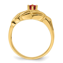 14k 2.5mm Synthetic Family Jewelry Ring - 6