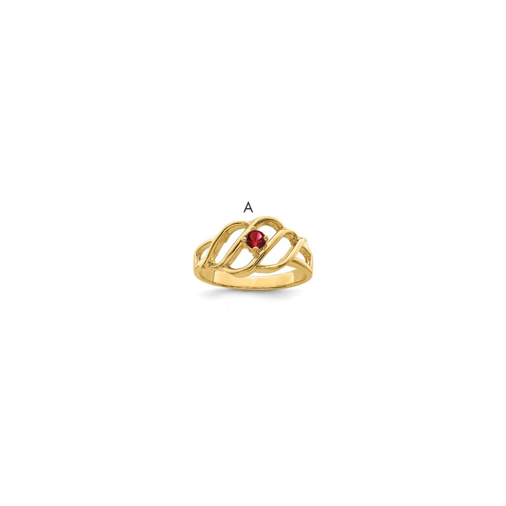 14k 2.5mm Synthetic Family Jewelry Ring 2025-E