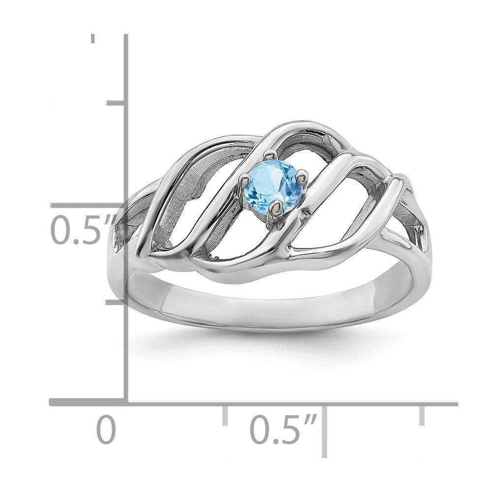 Sterling Silver Rhodium-plated Family Jewelry Ring - 145